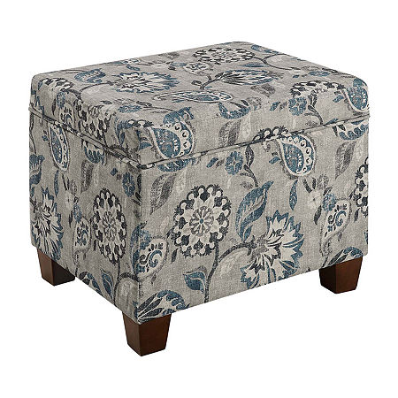 Madisson Cushioned Storage Ottoman, One Size, Gray