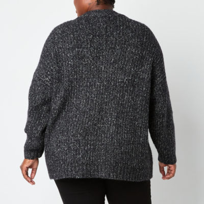 a.n.a Plus Womens V Neck Long Sleeve Pullover Sweater