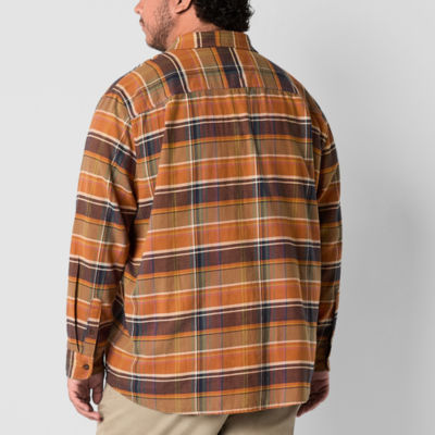 mutual weave Big and Tall Mens Regular Fit Long Sleeve Flannel Shirt