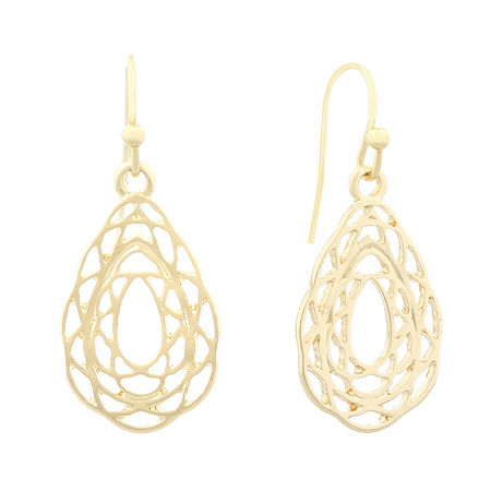 Liz Claiborne Drop Earrings, One Size, Yellow