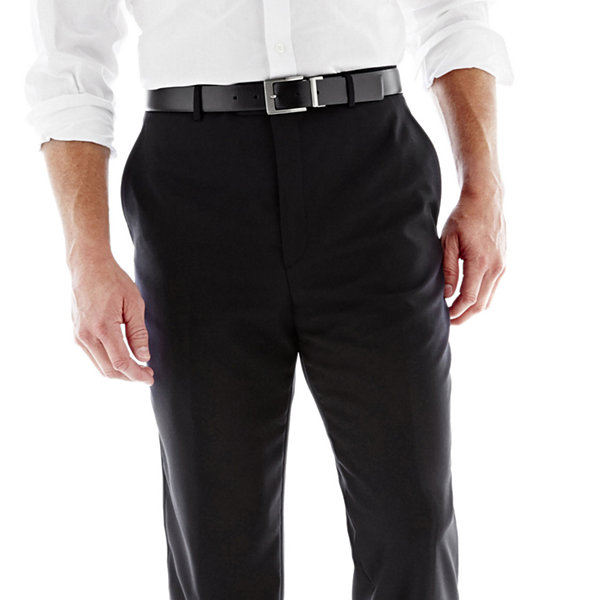Stafford® Executive Super 100 Wool Flat-Front Suit Pants - Classic