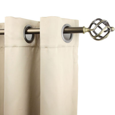 Rod Desyne 13/16" Adjustable Curtain with Twist Finials