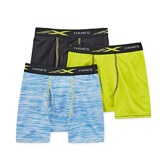 Hanes Space Dyed Little & Big Boys 3 Pack Boxer Briefs