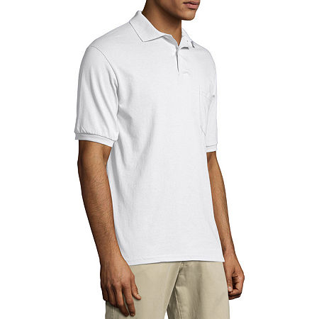 Hanes Ecosmart Unisex Adult Short Sleeve Polo Shirt, X-large, White