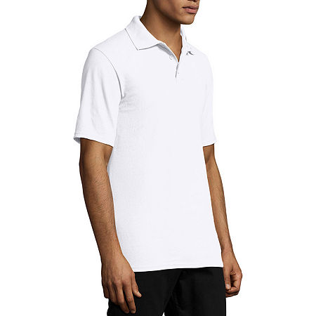 Hanes X-Temp Unisex Adult Short Sleeve Polo Shirt, Small, White