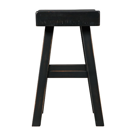 Signature Design By Ashley Glosco Wood Stool Set, One Size, Black