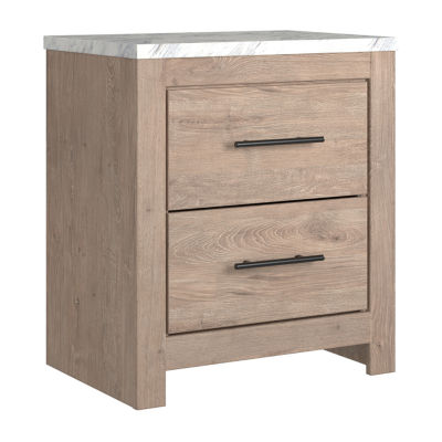 Signature Design by Ashley Senniberg 2-Drawer Nightstand in Light Brown
