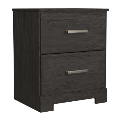 Signature Design by Ashley Belachime 2-Drawer Nightstand in Charcoal