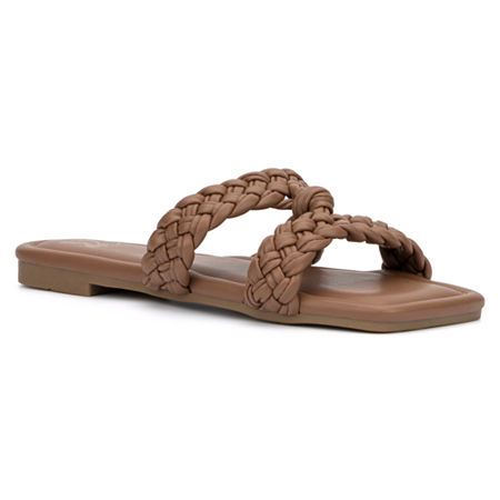  -New York & Company Womens Berta Flat Sandals