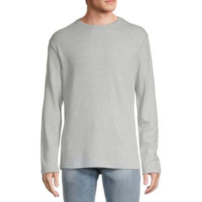 St. John's Bay Waffle Mens Crew Neck Long Sleeve Classic Fit Thermal Top
