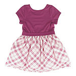 Lilt Toddler Girls Short Sleeve Fit + Flare Dress