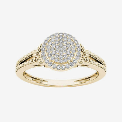 1/6 CT.T.W. Natural Diamond 10K Yellow Gold Engagement Ring