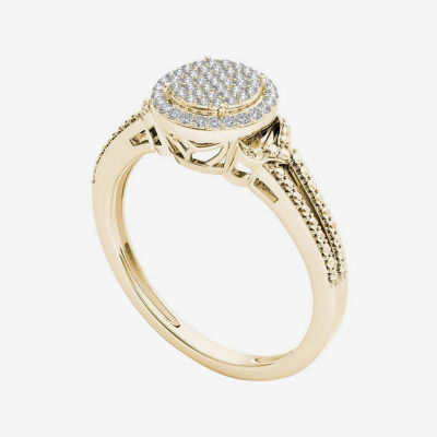 1/6 CT.T.W. Natural Diamond 10K Yellow Gold Engagement Ring
