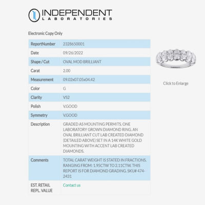 7-Stone (G / Vs2) CT. T.W. Lab Grown White Diamond 14K Gold Anniversary Wedding Band