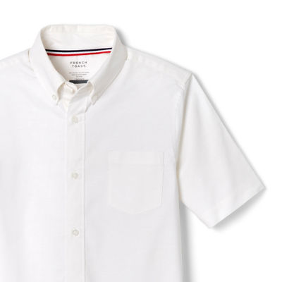 French Toast Little & Big Boys Wrinkle Resistant Button Down Collar Short Sleeve Dress Shirt