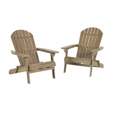 Hanlee 2-pc Folding Adriondack Chair One Size Gray 648$