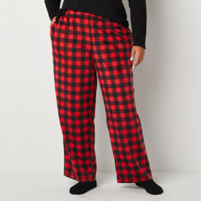 Sleep Chic Womens Plus Pajama Fleece Pants With Socks - JCPenney