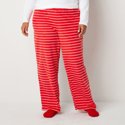 Sleep Chic Womens Tall Pajama Fleece Pants With Socks