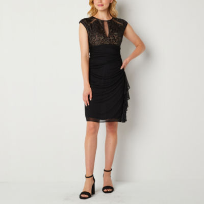 Dj jaz short sleeve embellished hot sale sheath dress