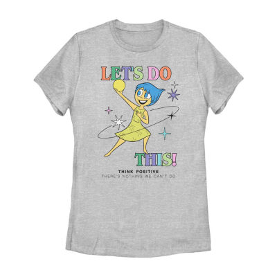 Juniors Inside Out 2 Joy Boyfriend Tee Womens Crew Neck Short Sleeve Graphic T-Shirt