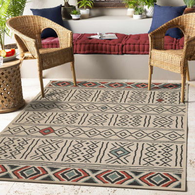 Evette Rios X LR Home Tribal Diamond Indoor Outdoor Rectangular Area Rug