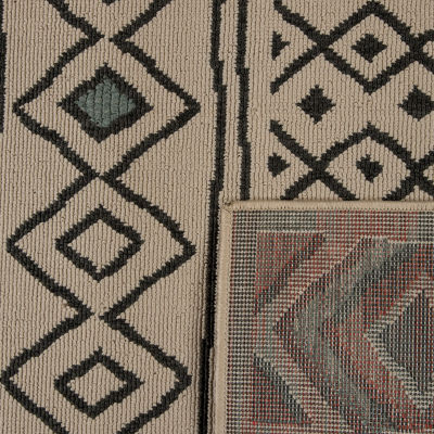 Evette Rios X LR Home Tribal Diamond Indoor Outdoor Rectangular Area Rug