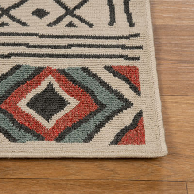 Evette Rios X LR Home Tribal Diamond Indoor Outdoor Rectangular Area Rug