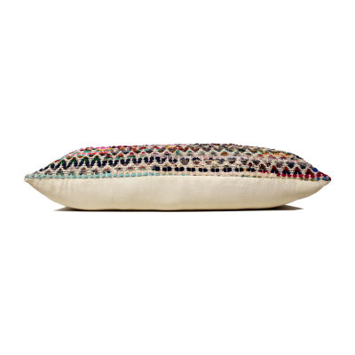 LR Home Designed By Evette Rios Cirra Chevron Lumbar Pillow