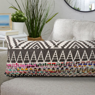 LR Home Designed By Evette Rios Cirra Chevron Lumbar Pillow