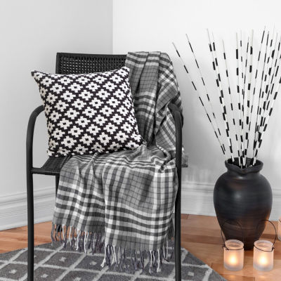 LR Home Designed By Evette Rios Ivan Modern Square Throw Pillow