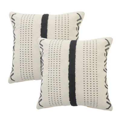 LR Home Designed By Evette Rios Eri Stri Set 2 Square Throw Pillow