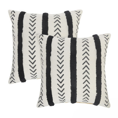LR Home Designed By Evette Rios Pau Chev Set 2 Square Throw Pillow