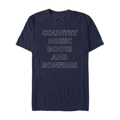 Mens Short Sleeve Country Music Graphic T-Shirt