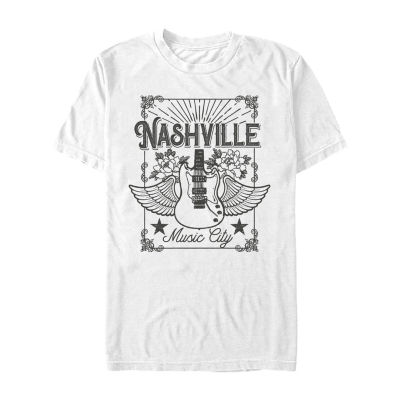 Mens Short Sleeve Nashville Music City Graphic T-Shirt