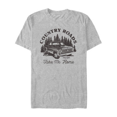 Mens Short Sleeve Country Roads Graphic T-Shirt