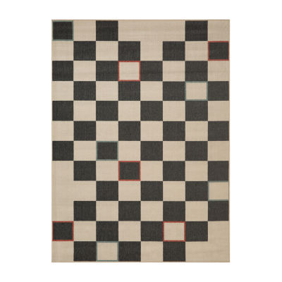 Evette Rios X LR Home Mapa Checkered 24"X36" Indoor Outdoor Rectangular Accent Rug