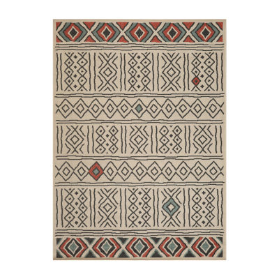 Evette Rios X LR Home Tribal Diamond 24"X36" Indoor Outdoor Rectangular Accent Rug