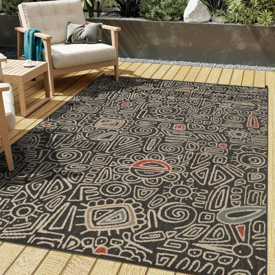 Evette Rios X LR Home Abstract Tribal Indoor Outdoor Rectangular Area Rug