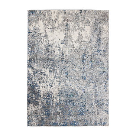 Amer Rugs Yasmin Acy Abstract Loomed Indoor Rectangular Area Rug, One Size, Blue