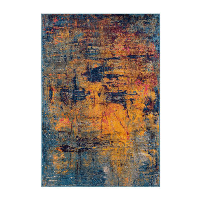 Amer Rugs Manhattan Bunnt Abstract Loomed 5'3" X 7'6" Indoor Rectangular Area Rug