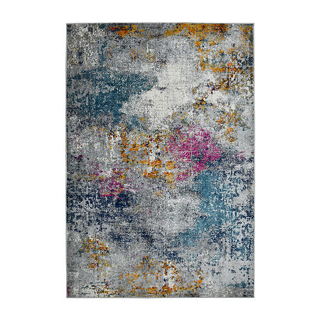 Amer Rugs Montana Lizette Abstract Loomed 5'3 X 7'6 Indoor Rectangular Area Rug, One Size, Blue