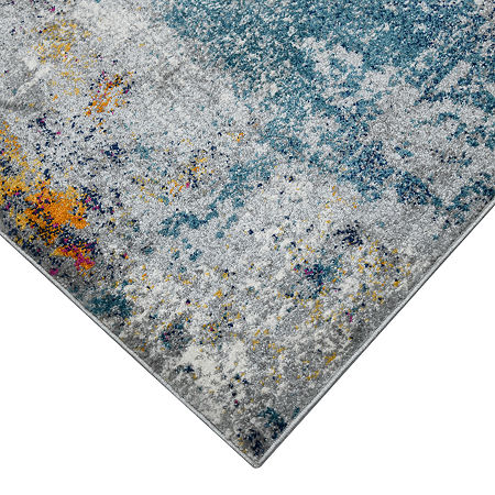 Amer Rugs Montana Lizette Abstract Loomed 5'3 X 7'6 Indoor Rectangular Area Rug, One Size, Blue