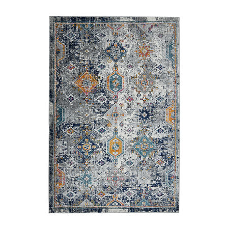 Amer Rugs Montana Myro Geometric Loomed 5'3 X 7'6 Indoor Rectangular Area Rug, One Size, Blue