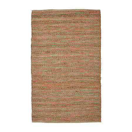 Amer Rugs Naturals Sinclair Stripe Flatweave 5' X 8' Indoor Rectangular Area Rug, One Size, Orange