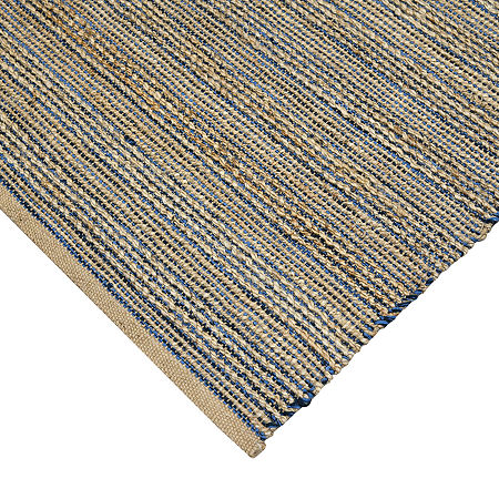 Amer Rugs Naturals Sinclair Stripe Flatweave 5' X 8' Indoor Rectangular Area Rug, One Size, Blue