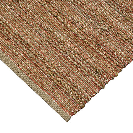 Amer Rugs Naturals Sinclair Stripe Flatweave 5' X 8' Indoor Rectangular Area Rug, One Size, Orange