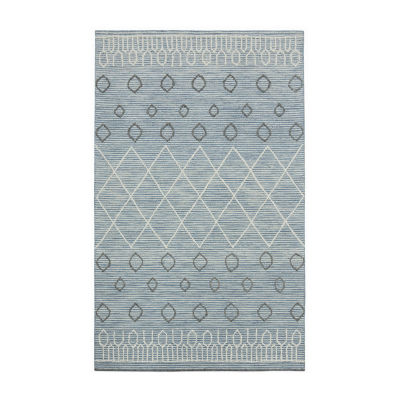 Amer Rugs Berlin Lanmore Geometric Hooked Washable 5' X 8' Indoor Rectangular Area Rug