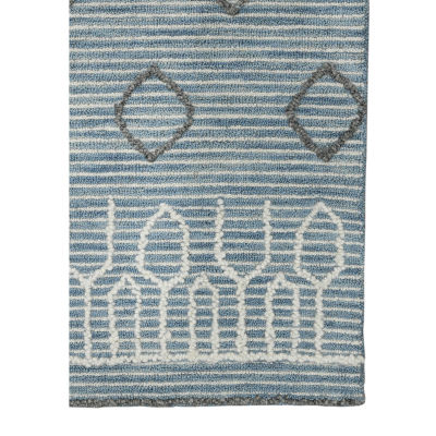 Amer Rugs Berlin Lanmore Geometric Hooked Washable 5' X 8' Indoor Rectangular Area Rug