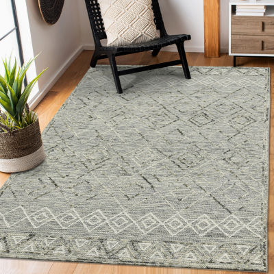 Amer Rugs Berlin Parsall Geometric Hooked Washable 5' X 8' Indoor Rectangular Area Rug