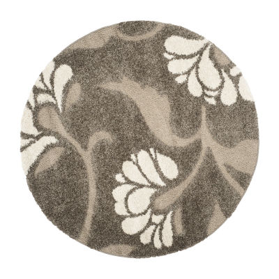 Safavieh Shag Collection Emmett Geometric Round Area Rug